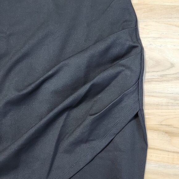 🔺️NWT Lulu's Black Ruched Bodycon Deep Vneck Cocktail Dress Small - Picture 7 of 10